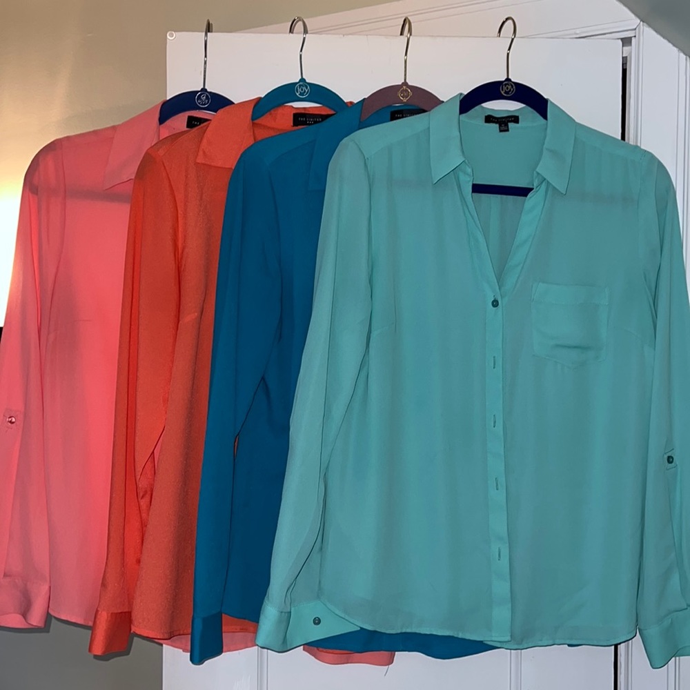 Four Size Medium Polyester Dress Shirts - The Limited